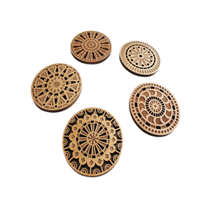 Juego de posavasos de vidrio de madera de la mejor calidad Forma redonda Juego de posavasos de vidrio de tamaño personalizado al precio más bajo - Product Image 6