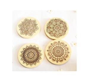 Latest Design Fresh Natural Wooden Coaster New Design Round Shape Cup Glass Coasters For Use Table Top <b>Cheap</b> Price Product - Product Image 1