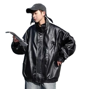 แจ็คเก็ตนักบินหนังแท้สไตล์วินเทจสำหรับฤดูหนาว ทรงหลวม ระบายอากาศได้ดีและกันน้ำ เสื้อคลุมสำหรับผู้ชายและผู้หญิง สไตล์ไฮสตรีท - Product Image 1