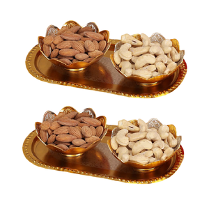 Diseño martillado de forma redonda de metal para bandeja de servicio de comida con bandeja de cena de bocadillo de fruta de metal con acabado de color negro - Product Image 2