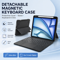 Étui clavier pour tablette en gros avec pavé tactile, housse de protection magnétique détachable en tissu pour fourniture OEM ODM personnalisée