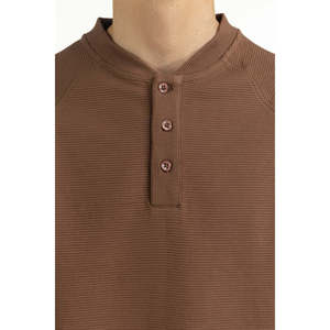 Camiseta Casual de Manga Larga con Cuello Redondo para Hombre, Tejida en Poliéster, Tejido Transpirable, Logotipo Frontal con Impresión Digital, Etiqueta Privada Personalizada - Product Image 2