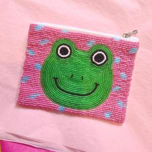 High Quality Cowboy Beaded <b>Pouch</b> Orange Green Handcrafted Western <b>Mini</b> Coin Purse Zipper Closure Canvas Fashion Accessory - Product Image 4