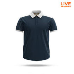 T-shirt personnalisable pour homme en tissu Dobby 100 % coton de haute qualité, séchage rapide, manches courtes brodées, décontracté - Product Image 5