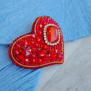 Broches perlées Broche design faite à la main. Accessoires de haute qualité. Broche design unique. Baby shower meilleur cadeau. - Product Image 3