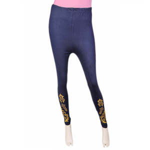 Jersey ajustado estampado azul marino para mujer, talla XL - Product Image 2