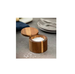 Salero de madera elegante, accesorios de cocina para Hotel, vajilla de comedor de piedra, cuenco de sal de madera decorativo creativo - Product Image 1