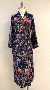 Hot Selling Latest Models Comfortable Soft Plus Size Women's Floor-Length 100% Cotton V-neck Long Sleeve Beach Kimono for - Product Image 4