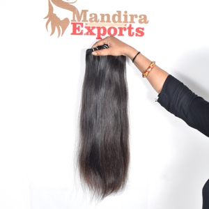 100% vente en gros non transformés cuticules alignées remy crépus couleur noire faisceaux droits temple vietnamien extensions de cheveux humains - Product Image 6