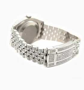 Reloj de diamantes Moissanite con esfera DE PALMA verde, movimiento automático, estilo Hip Hop, clásico, de lujo, a la moda, resistente al agua - Product Image 4