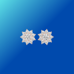 Beautiful 925 <b>Sterling</b> <b>Silver</b> Claw Setting Four Pieces 5A <b>Heart</b> Cut Cubic Zircon Flower Stud <b>Earrings</b> for Girls Daily Wear - Product Image 3