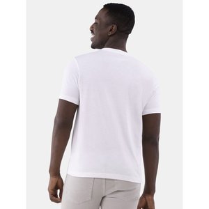 Camiseta pesada blanca de algodón 100% para hombre, verano, Color sólido, 230G, informal, combina con todo, cuello, Otoño, hombro, manga corta, tela de punto - Product Image 4
