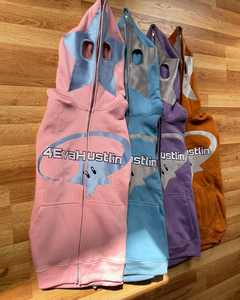 Sweat à capuche d'hiver pour homme en molleton de coton français avec fermeture éclair intégrale, broderie appliquée, coupe ample, personnalisable en gros - Streetwear écologique - Product Image 4