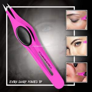 แหนบถอนขนตาแบบมืออาชีพปากคีบสำหรับการต่อขนตาเพิ่มวอลลุ่มทำให้รู้สึกสบาย - Product Image 5