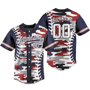 Camiseta de béisbol personalizada unisex ropa deportiva transpirable con nombre personalizado logotipo número equipo uniforme camiseta - Product Image 2
