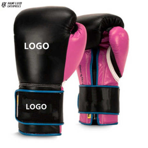 Guantes de boxeo de entrenamiento de lucha profesional Logotipo personalizado de cuero de vaca genuino Premium con impresión - Product Image 5