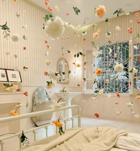 Mur de fleurs flottantes, toile de fond suspendue, guirlande de fleurs suspendue, kit personnalisé, bricolage, ensemble de fleurs pour plafond, guirlande, décoration murale - Product Image 6