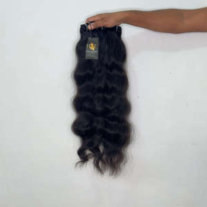 Fournisseurs de cheveux indiens vierges bruts, lisses, ondulés et bouclés, fournisseur de cheveux humains bruts brésiliens de type mink, mèches de cheveux brésiliens bruts noirs - Product Image 1