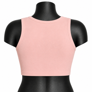 Top Deportivo Corto sin Mangas para Mujer, Color Rosa Claro, Suave y Elástico, para Fitness, Yoga, Gimnasio, Ropa Deportiva al por Mayor, OEM - Product Image 2
