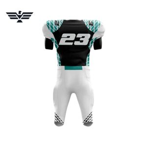 Conjunto de Uniforme de Fútbol Americano Personalizado, 100% Poliéster Transpirable, Manga Corta, Color y Logotipo Personalizados, Impresión por Sublimación - Product Image 3