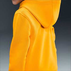 Sweat à capuche épais en molleton de coton à épaules tombantes pour homme, logo personnalisé, fermeture éclair, impression, broderie, automne, surdimensionné, streetwear tendance - Product Image 3