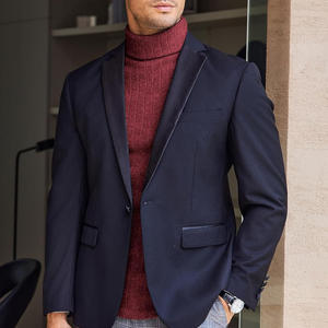 Logo personnalisé pour hommes faux haut à col roulé à manches longues chemise de superposition OEM ODM tenue décontracté en coton mélangé approvisionnement d'usine - Product Image 2