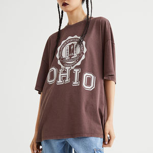 Nuevas camisetas y tops informales para mujer 100% algodón orgánico liso colorido diseño personalizado logotipo impreso marca - Product Image 2