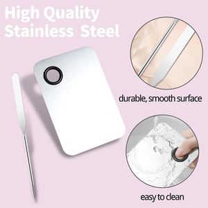 Spatules de mélange de cosmétiques en acier inoxydable allemand Spatule de palette de mélange de maquillage cosmétique avec pochette - Product Image 4
