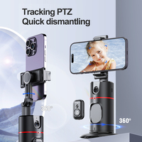 Stabilisateur de cardan P02 à reconnaissance faciale intelligente 360° pour caméra, suivi de visage par IA, support de téléphone