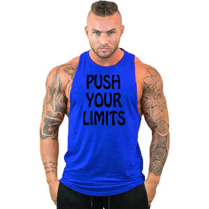 Nouveau haut de gamme été Gym maillots Sublimation imprimé respirant débardeur 100% coton biologique hommes débardeur - Product Image 1