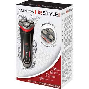 Rasoir Électrique Rotatif Noir et Rouge à Piles, 50 min - 2 h d'Autonomie, Double Lame Lavable pour le Visage, Fonctionnalités de Remplacement - Product Image 4