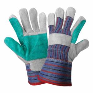 Gants de travail en cuir de vachette robuste de qualité supérieure Protection des mains de sécurité industrielle avec gants de jardin renforcés - Product Image 1