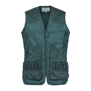 Gilet de chasse extérieur personnalisé avec passants pour cartouches, poches utilitaires, en polyester softshell, pour chasseurs et tireurs - Product Image 1