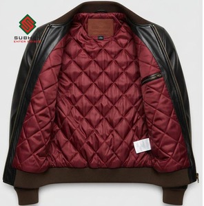 Blouson aviateur en cuir pour homme fait à la main A-2 |   Veste en cuir synthétique |   Veste décontractée d'aviateur vintage |   Vêtements d'extérieur rétro |   Offrez-lui un cadeau - Product Image 6