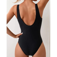 Maillot de bain 2 pièces sexy pour femme, combinaison push-up à taille élastique avec imprimé, en polyester/nylon, pour la plage et la piscine