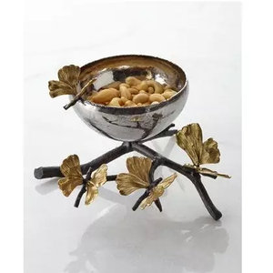 Soporte de tazón de servicio clásico para hogar, Hotel, restaurante, cuencos de frutas, decoración, color plateado, moderno, Metal, ensalada, plato de sopa, mesas - Product Image 5
