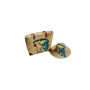 新设计手工编织海草沙滩帽和藤柳条包夏季沙滩女包选择 (whatsapp 0084587176063)