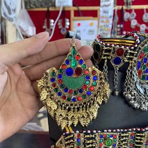 Collier traditionnel pour femmes, artisanal, en laiton, ethnique tribal, vintage, mode, héritage culturel afghan, vente en gros - Product Image 2