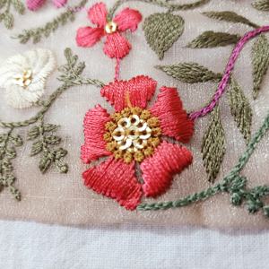 Lacets de travail en fil brodé sur mesure avec options multicolores en fil floral brodé de 2.5 pouces de largeur - Product Image 4