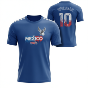 Maglia da Calcio Unisex Messico WC 2026 per Tifosi, T-shirt con Grafica Aquila Verde, Accessorio Perfetto e Regalo Ideale - Product Image 2