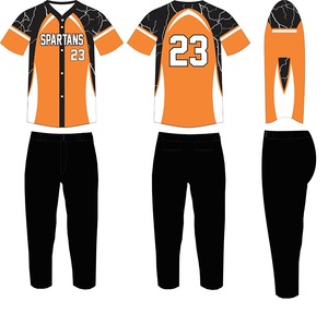 Ensemble de maillot et pantalon de baseball personnalisés, impression par sublimation, fabricant d'uniformes d'équipe, maillot de baseball scolaire entièrement boutonné - Product Image 2