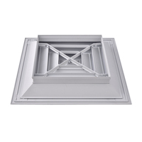 Système de ventilation CVC Design moderne Grille d'air carrée à 4 voies en aluminium Diffuseur de plafond Ventilation d'échappement d'air carré