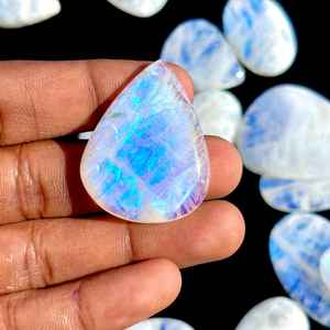Arc-en-ciel Moonstone Gemstone Lot Cabochons pour Bagues Boucles D'oreilles Bijoux - Product Image 3
