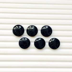 6 Pieces Blue Sunstone Cabochon Gemstone Lot Round Hydro Quartz Polished Stones for Jewelry Making - Product Image 5