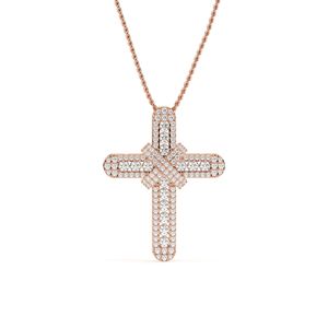 Pendentif rond en moissanite, croix, argent sterling lourd plaqué or, mignon, pour les fêtes, pour femmes - Product Image 6