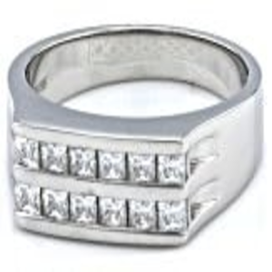 แหวนแต่งงานของผู้ชาย1.20ctw ทำด้วยมือแหวนสัญญาเพชรมออิสซาไนต์ที่ทำจากเงินสเตอร์ลิง925แพลทินัม - Product Image 1