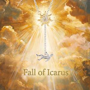 Jeulia Icarus Myth Adjustable Pave Halo Sun Lariat Necklace with Zircon - Product Image 4
