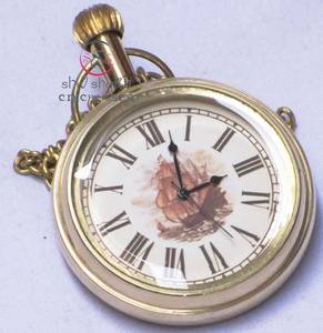 Reloj de bolsillo de latón náutico de diseñador de latón reloj de bolsillo de estilo vintage de regalo antiguo coleccionable - Product Image 4