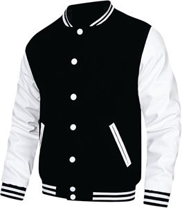 Men's Plus Size Letterman Varsity Leather <b>Jackets</b> Winter Baseball <b>Zip</b>-<b>Up</b> Hooded Chenille CollegeBaseballjacket for men - Product Image 2