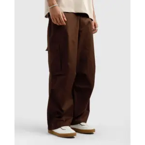 กางเกงคาร์โก้ทรงหลวมผ้าฝ้าย 100% ไซส์ XL สำหรับผู้ชาย ปักลายสไตล์สตรีท ทรงตรง ซิปผ้าแคนวาสสีสะท้อนแสง - Product Image 3